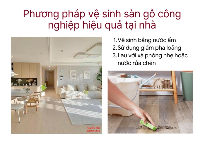 Vệ sinh sàn gỗ công nghiệp đúng cách, sạch bóng tại nhà đón năm mới 2026
