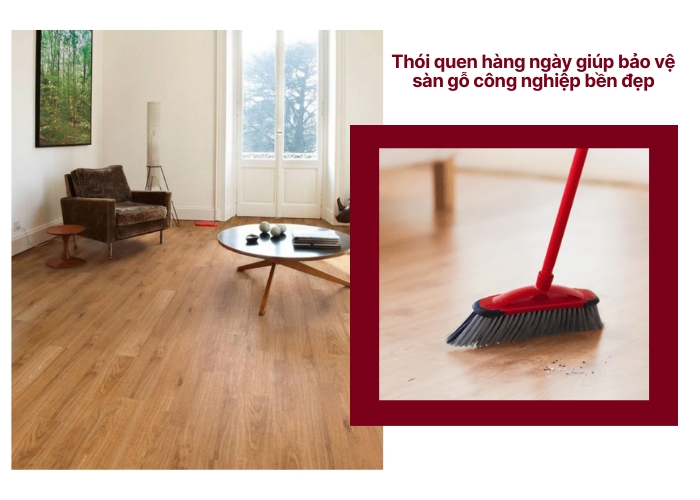 Vệ sinh sàn gỗ công nghiệp đúng cách, sạch bóng tại nhà đón năm mới 2026