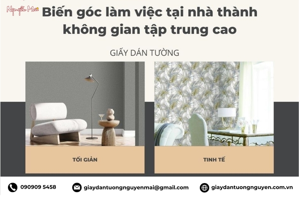  7 mẹo chống phân tâm bằng giấy dán tường biến góc làm việc tại nhà