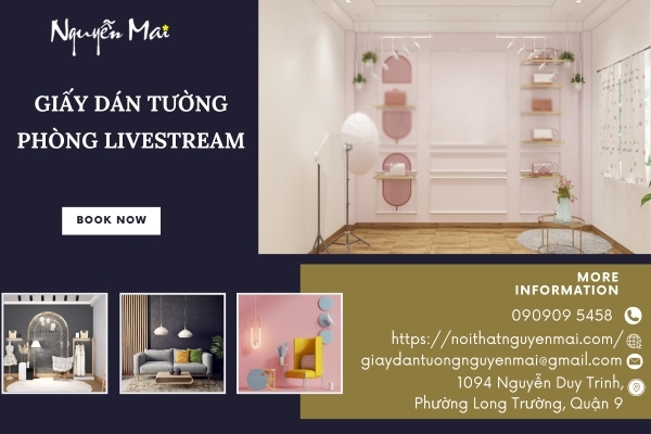 Giấy dán tường giá rẻ cho phòng livestream chuyên nghiệp