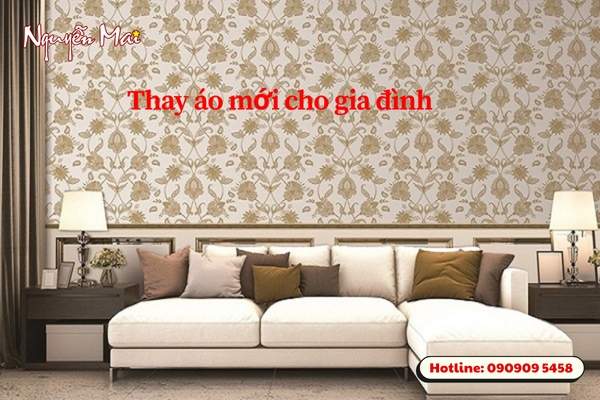 Giấy dán tường phòng khách - Thay áo mới cho không gian sống của bạn