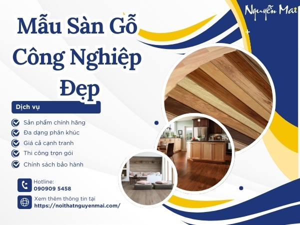 Mẫu Sàn Gỗ Công Nghiệp Đẹp Cho Nhà Ở