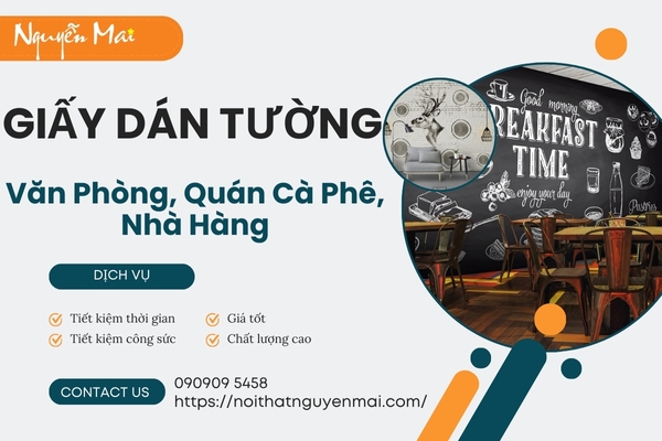 Thi Công Giấy Dán Tường Văn Phòng, Quán Cà Phê, Nhà Hàng