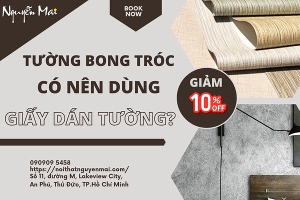 Tường bong tróc có nên dùng giấy dán tường không?